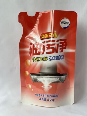 500g液体洗剤パウチ自由形状パーソナルケアスタンドアップパウチ