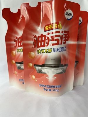 500g液体洗剤パウチ自由形状パーソナルケアスタンドアップパウチ
