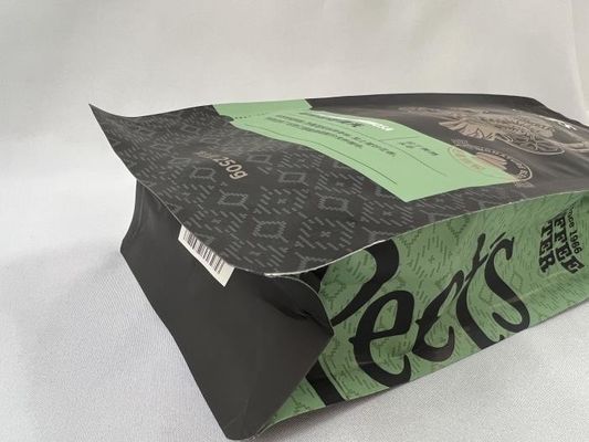 バルブが付いている正方形の底のマット印刷のクラフト紙のコーヒー バッグ