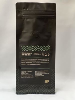 バルブが付いている正方形の底のマット印刷のクラフト紙のコーヒー バッグ