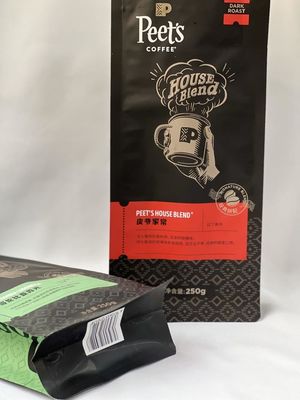 再密封可能な箱の袋のコーヒー バッグ マイラーの平底は焙煎されたコーヒー豆のために立ちます