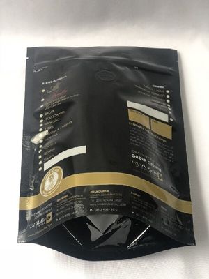 黒い ISO の環境に優しいコーヒー袋弁が付いている再密封可能なコーヒー バッグ