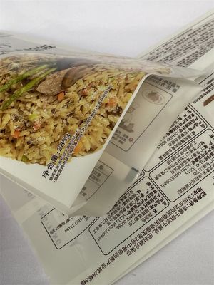 カスタム印刷された米の包装袋はプラスチック ハンドルが付いている食品等級を立てます