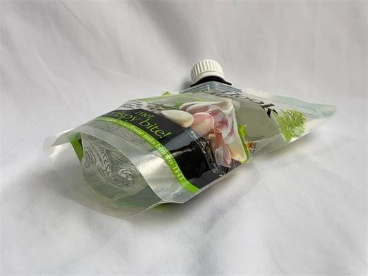 サイドガセットキャップが付いている透明なプラスチック注ぎ口包装袋カスタム印刷