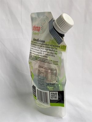 サイドガセットキャップが付いている透明なプラスチック注ぎ口包装袋カスタム印刷