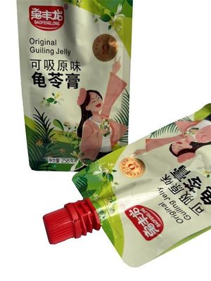 カスタマイズされたスパウト包装パウチレトルト対応液体スタンドアップパウチ