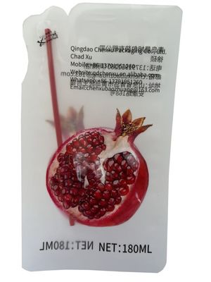 180ml フリーサイド フリーフォーム 液体食品用 ストロー付き 印刷袋