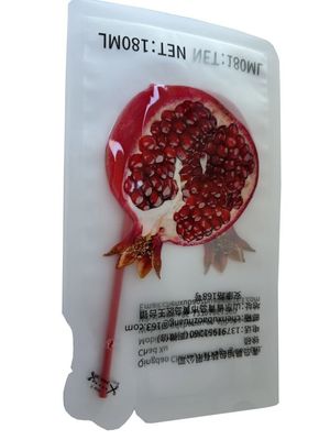 180ml フリーサイド フリーフォーム 液体食品用 ストロー付き 印刷袋