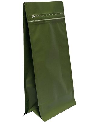 PE アルミニウム素材 500g コーヒーパッケージのためのフラットボトムバルブバッグ