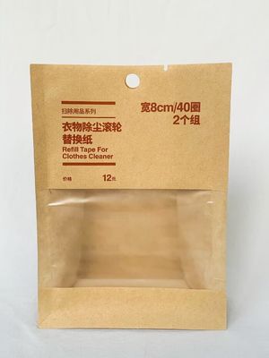 エコフレンドリークラフト紙を印刷する格子付きのカスタムフラットボトムポーチ